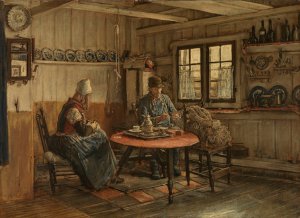 Interior in Marken by Xavier Mellery Oil Painting