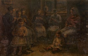 Portrait of a Family by Xavier Mellery Oil Painting