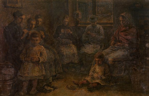 Main Product Photo of Portrait of a Family Painting by Xavier Mellery