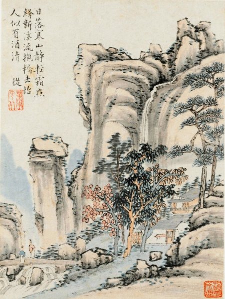 Main Product Photo of Album of Seasonal Landscapes, Leaf E  Painting by Xiao Yuncong
