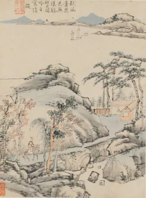 Album of Seasonal Landscapes, Leaf F Oil painting by Xiao Yuncong