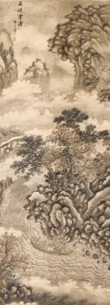 Clouds and Waves at the Wu Gorge by Xie Shichen Oil Painting