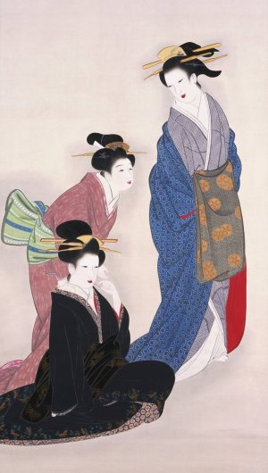 Wives of Merchants by Yamaguchi Soken Oil Painting