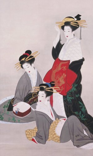 Women in the Demimonde by Yamaguchi Soken Oil Painting