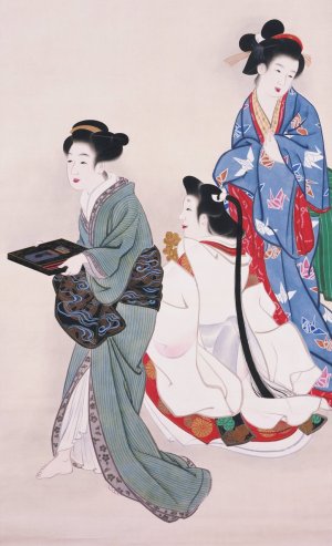 Working Girls by Yamaguchi Soken Oil Painting