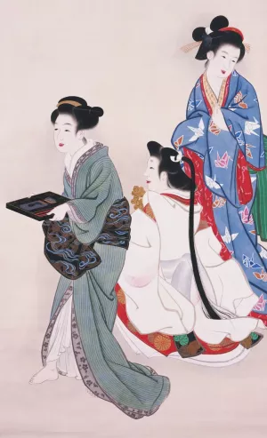 Working Girls by Yamaguchi Soken Oil Painting