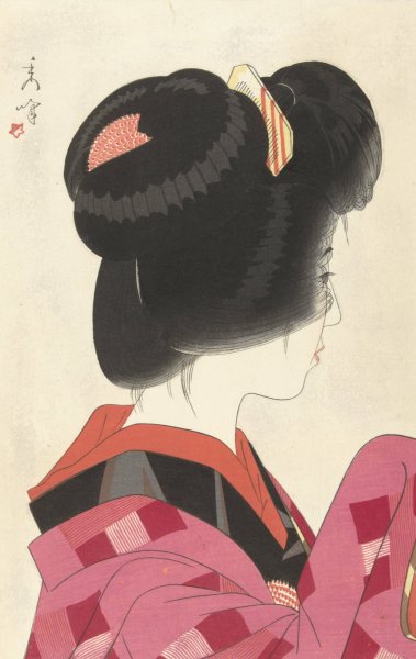 Rode Kraag  by Yamakawa Shuho - Hand-Painted Oil Painting Reproduction