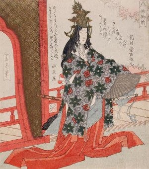 The Dancer Hotoke Gozen by Yashima Gakutei Oil Painting