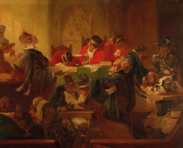 Main Product Photo of In The Courtroom Painting by Zacharias Notermann