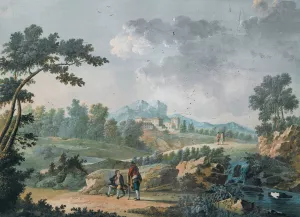 View of the surrounding of Ascaldas, 15 miles from Lisbon by Zacharie-Felix Doumet Oil Painting