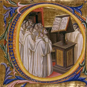 Camaldolese Friars in Choir by Zanobi Strozzi - Oil Painting Reproduction