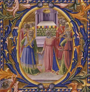 The Dance of King David before the Ark of the Covenant by Zanobi Strozzi - Oil Painting Reproduction