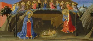 The Nativity by Zanobi Strozzi Oil Painting