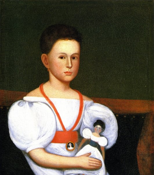 Main Product Photo of Seated Girl Painting by Zedekiah Belknap