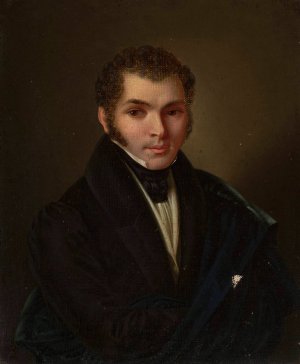 Portrait of Jozef Szymanowski by Zofia Szymanowska-Lenartowicz Oil Painting