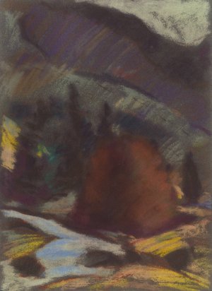 Below the Mountain by Zolo Palugyay Oil Painting