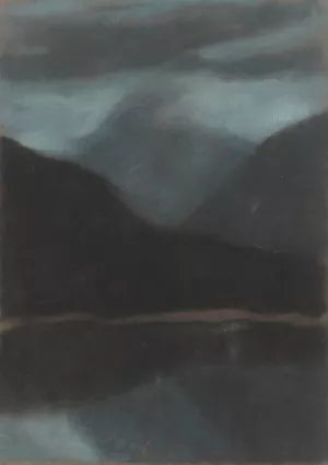 Evening in Strbske Pleso Oil painting by Zolo Palugyay