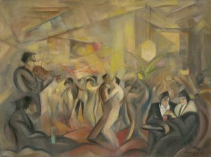 Parisien Cafe by Zolo Palugyay Oil Painting