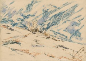 Snowy Mountainside by Zolo Palugyay Oil Painting