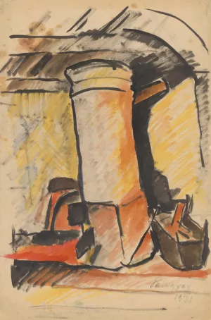 Still Life - Study for a Painting by Zolo Palugyay Oil Painting