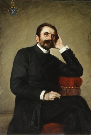 Portrait of Michal Andrychewicz, artist's father by Zygmunt Andrychewicz Oil Painting