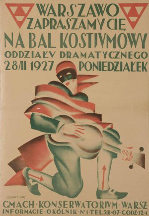 Warszawo zapraszamy cie na bal kostiumowy by Zygmunt Glinicki Oil Painting