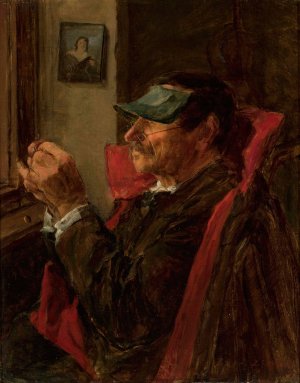 Old bachelor by Zygmunt Papieski Oil Painting