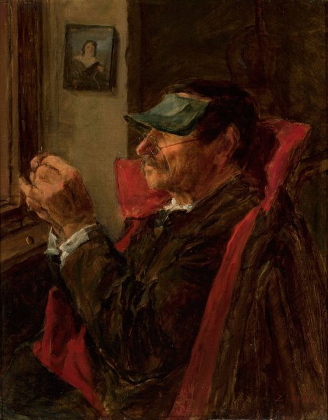 Old bachelor  by Zygmunt Papieski - Hand-Painted Oil Painting Reproduction