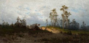 Gipsy tents by Zygmunt Sidorowicz Oil Painting