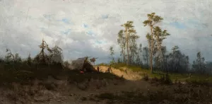Gipsy tents by Zygmunt Sidorowicz Oil Painting