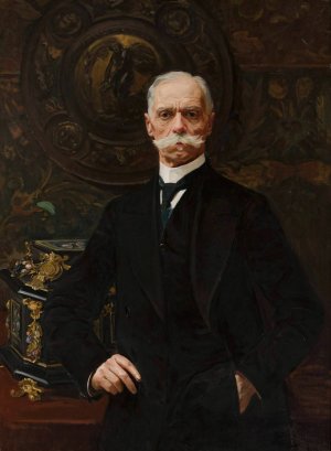 Portrait of Antoni Strzalecki by Zygmunt Strzalecki Oil Painting