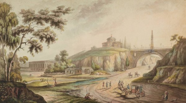 Main Product Photo of View of the Ujazdowski church  Painting by Zygmunt Vogel