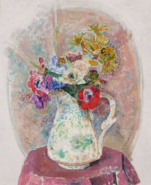 Anemones by Zygmunt Waliszewski Oil Painting