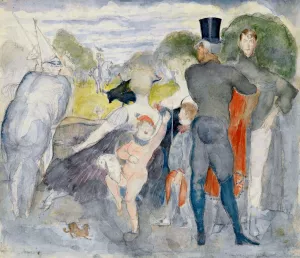 Booth I with a self-portrait by Zygmunt Waliszewski Oil Painting
