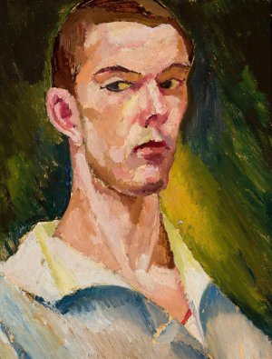 Cubist self-portrait by Zygmunt Waliszewski Oil Painting