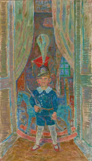 Portrait of a Boy in the Uhlan's Schako by Zygmunt Waliszewski Oil Painting