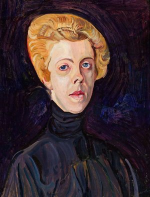 Portrait of Ms T. by Zygmunt Waliszewski Oil Painting