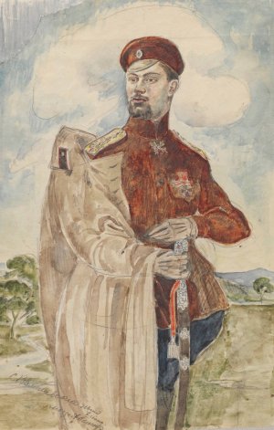 Portrait of the artist's brother-in-law, Kirill Zdanevich by Zygmunt Waliszewski Oil Painting