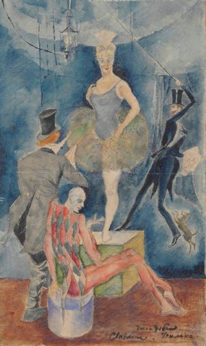 Scene in a circus by Zygmunt Waliszewski Oil Painting