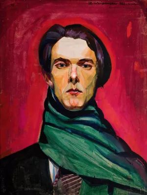Self-Portrait by Zygmunt Waliszewski Oil Painting