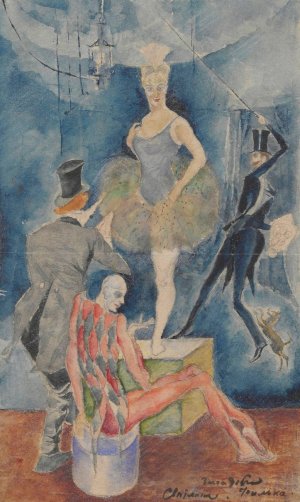 Singer by Zygmunt Waliszewski Oil Painting