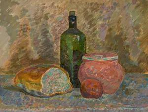 Still life with bread by Zygmunt Waliszewski Oil Painting