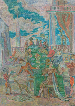 The Feast by Zygmunt Waliszewski Oil Painting