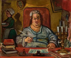 Violet nude by Zygmunt Waliszewski Oil Painting